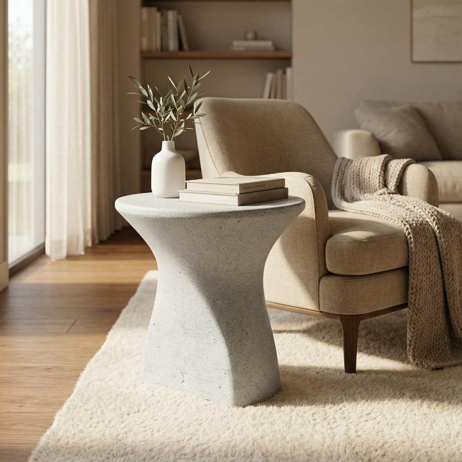 STATUE Hafif Beton Yan Sehpa 